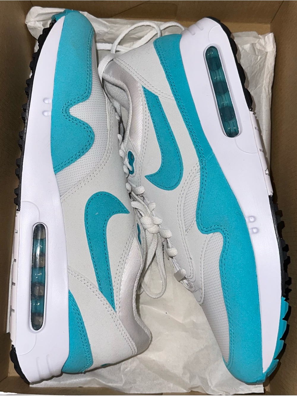 Nike Air Max 1 ‘86 OG G White and Dusty Cactus Women's Athletic Sneakers